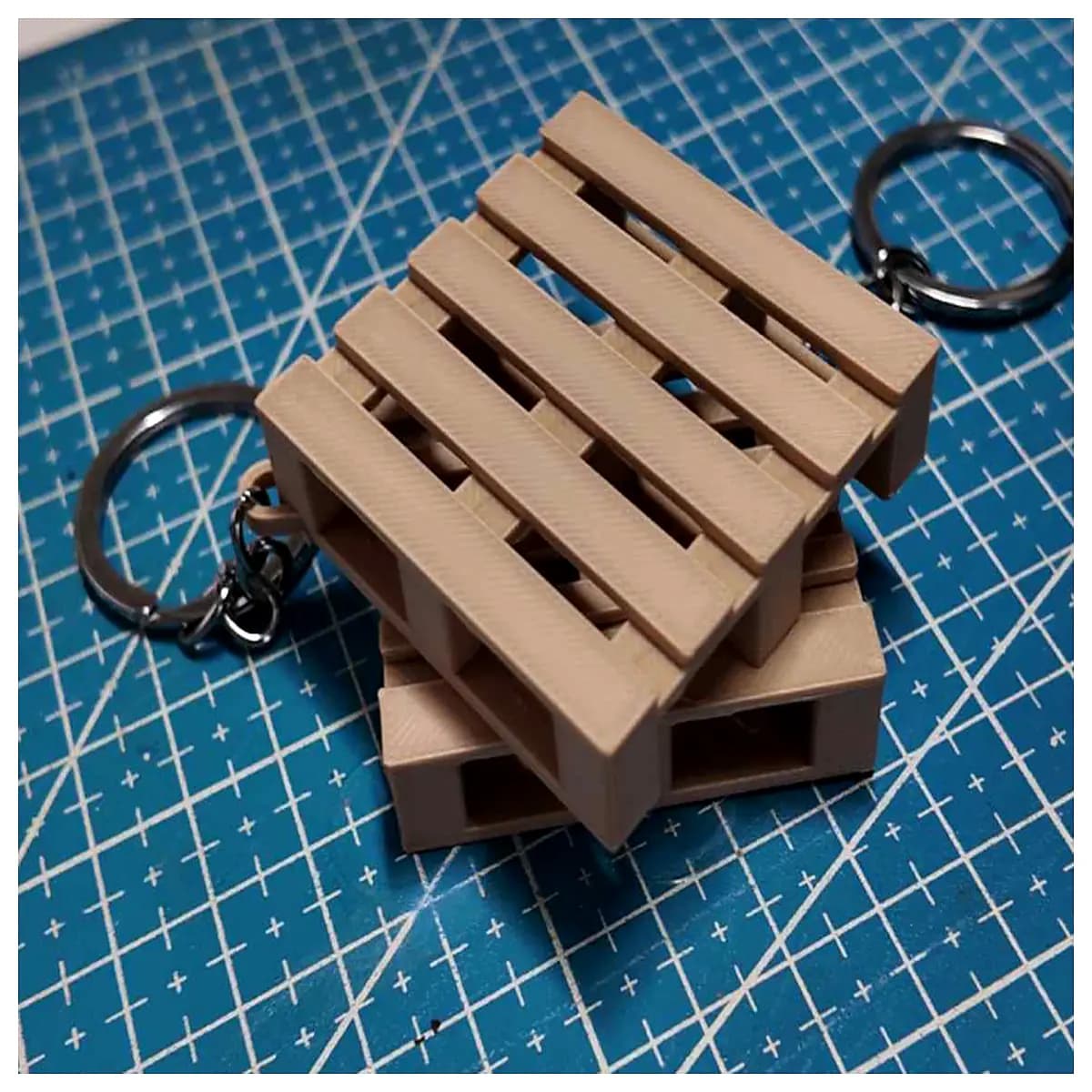 wooden palette keychain no artist gift tool holder key ring