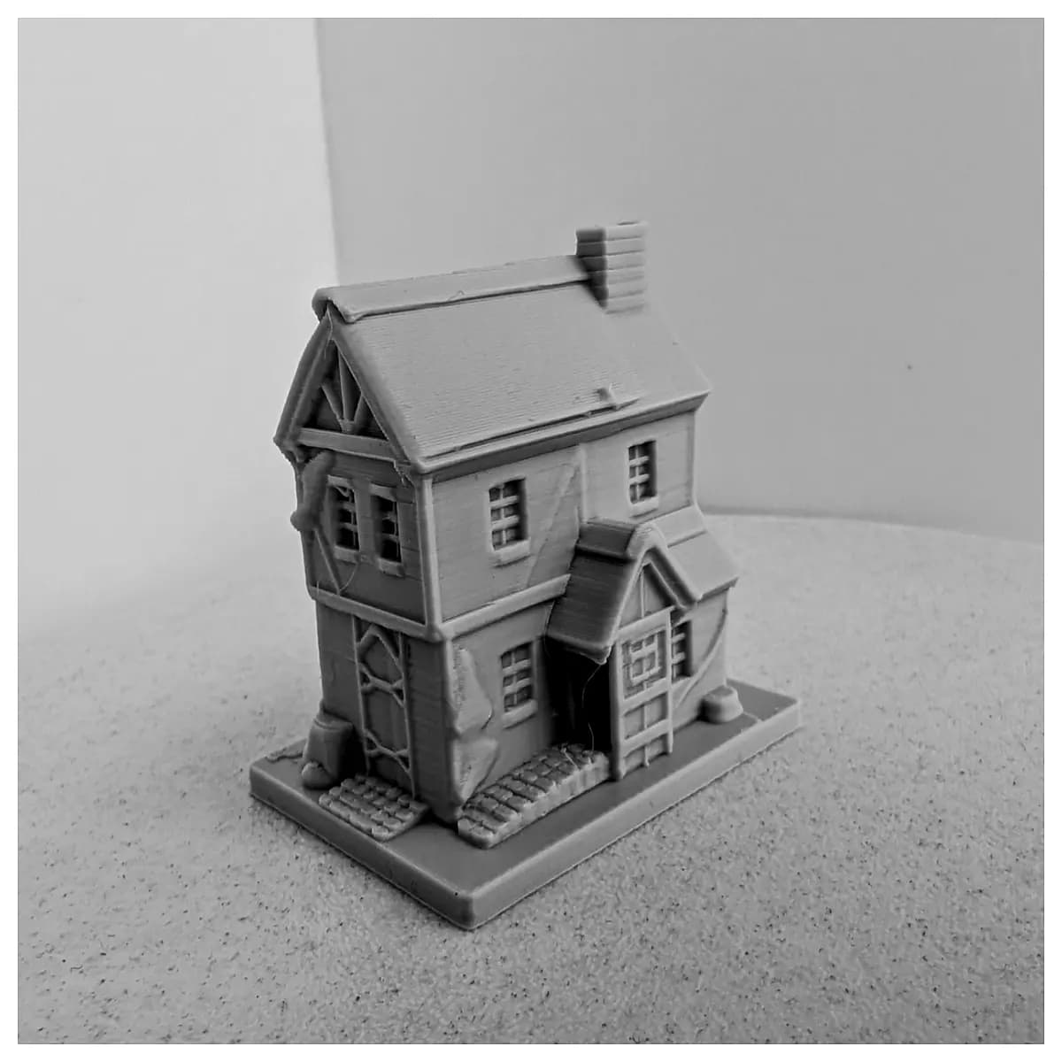 medieval half timbered house miniature diy historical building collectible architectural toy for adults
