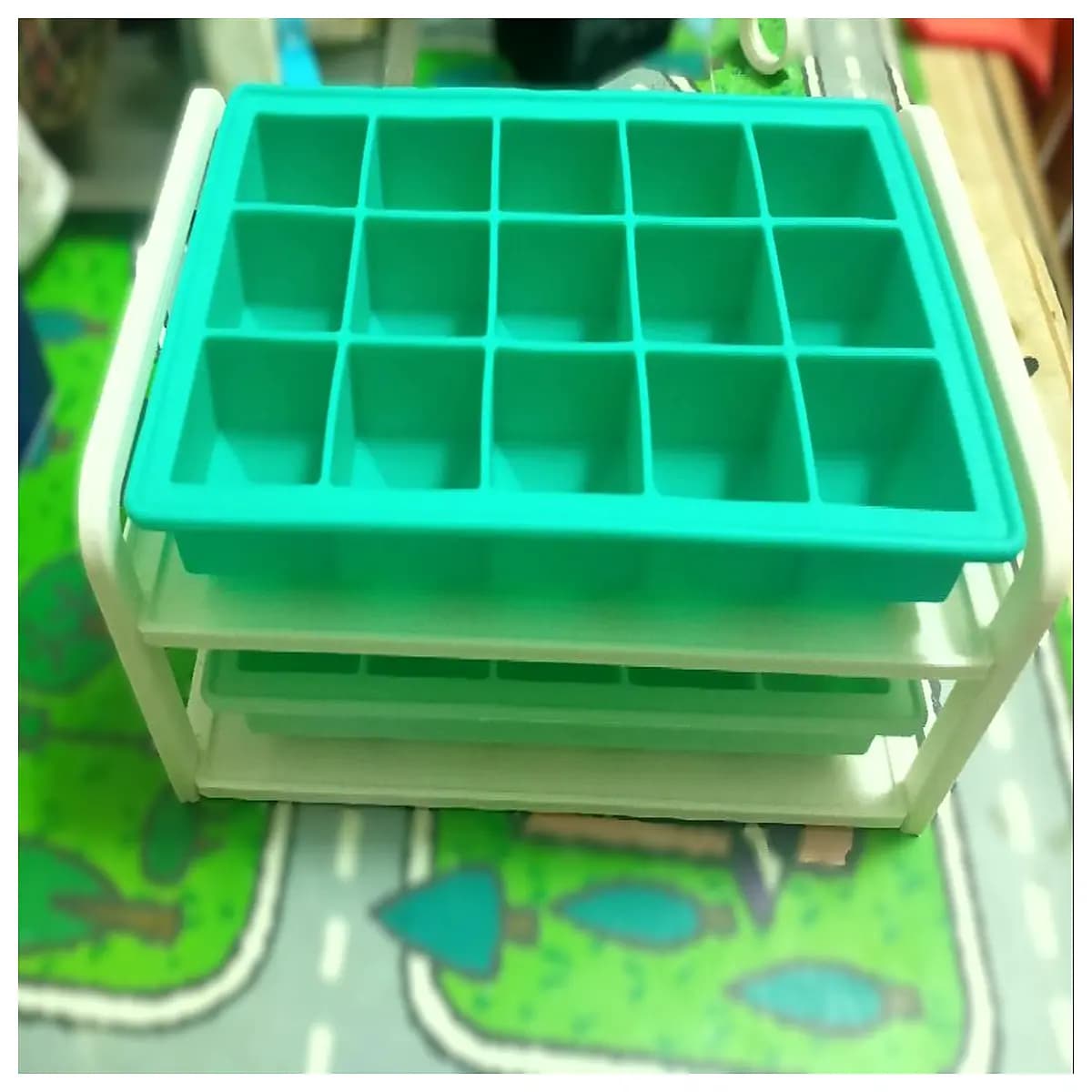 tray storage container freezer organization box space saving lid