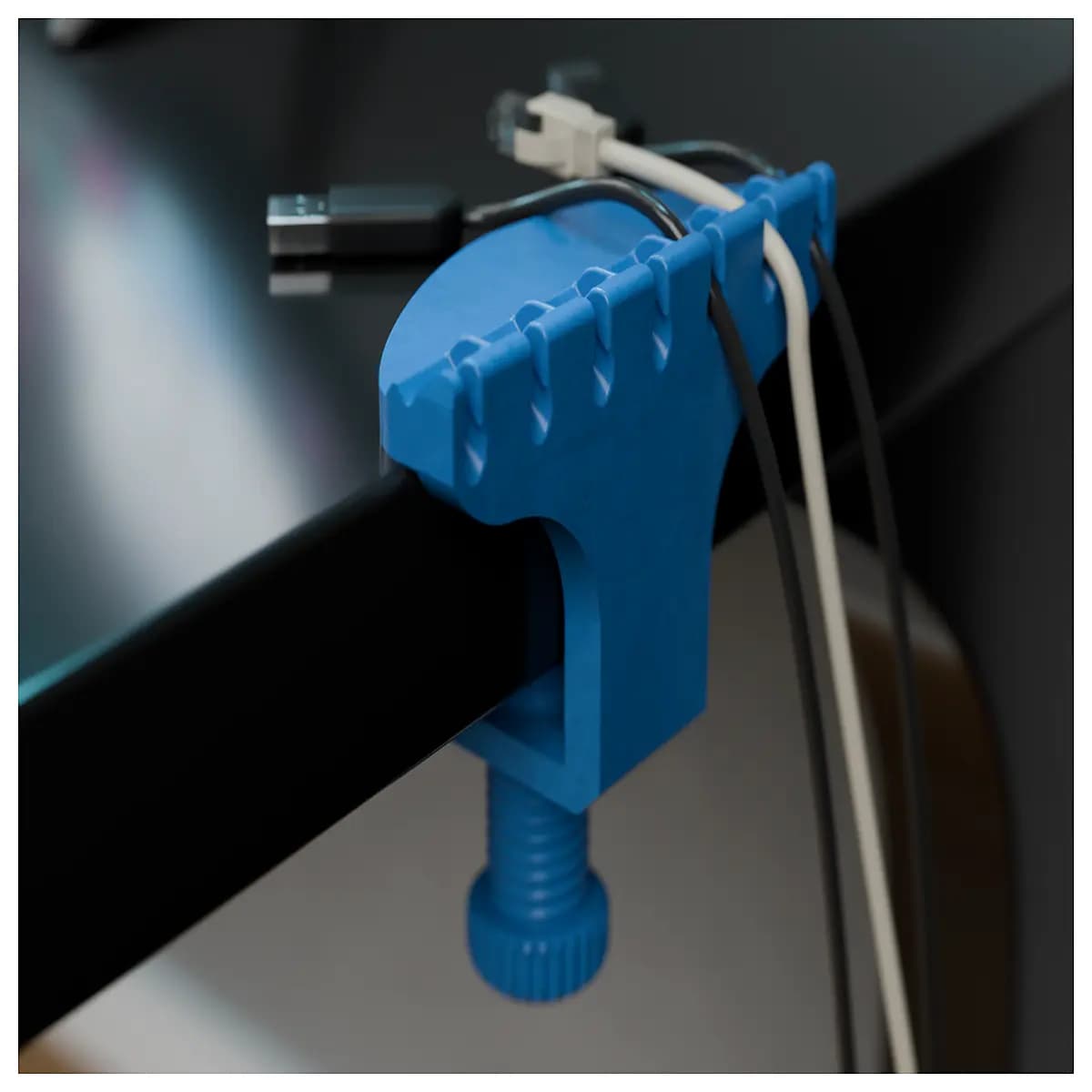 desk cable organizer clamp mount wire management system desktop tidying for monitor