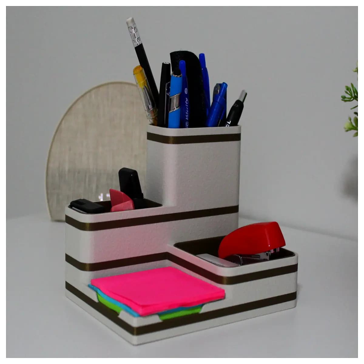 desktop memo holder organizer clip for sticky notes paper stack office supplies desk accessories