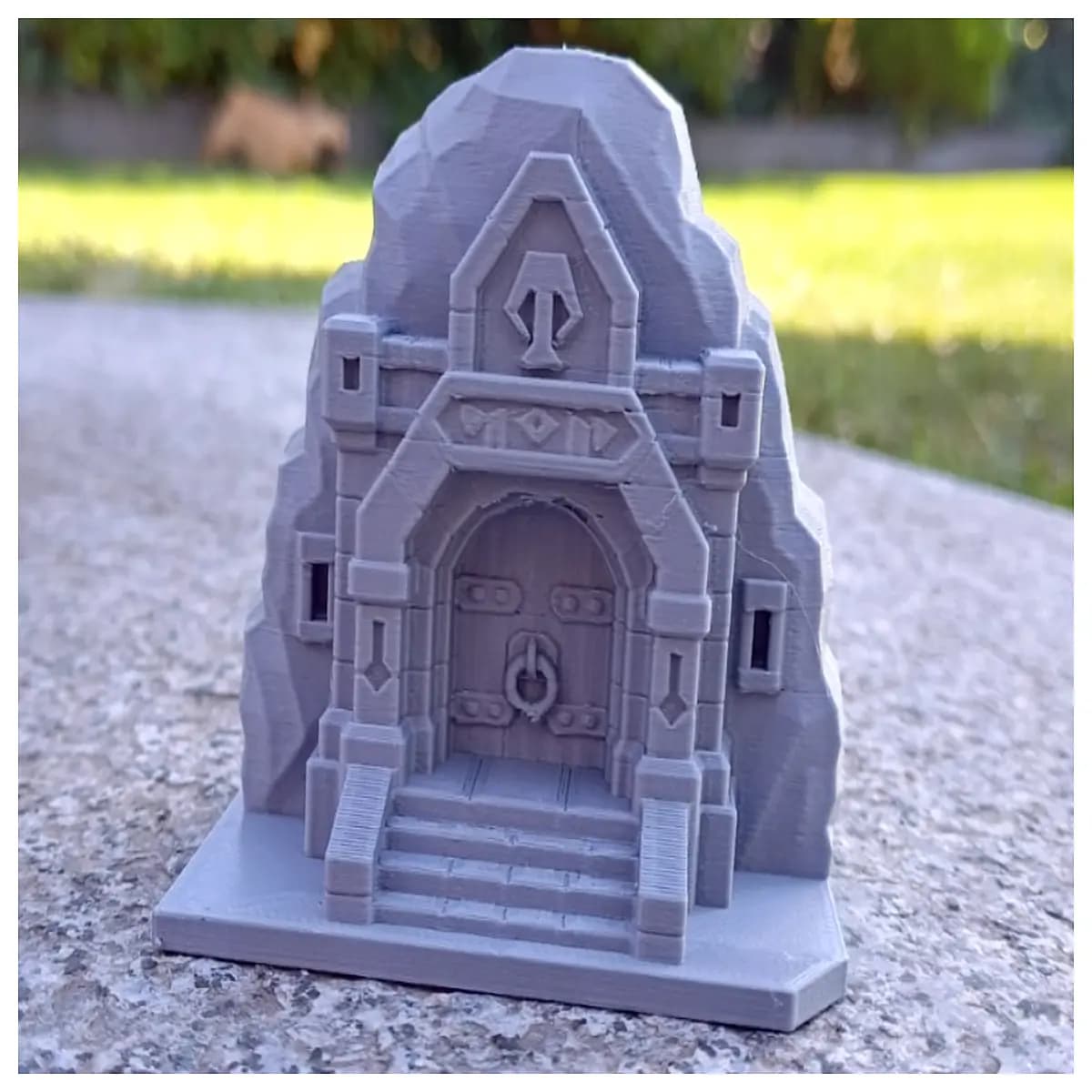 dwarf mountain gate fantasy garden decor stone archway entrance ornament for yard landscape design rustic fairy tale scenery