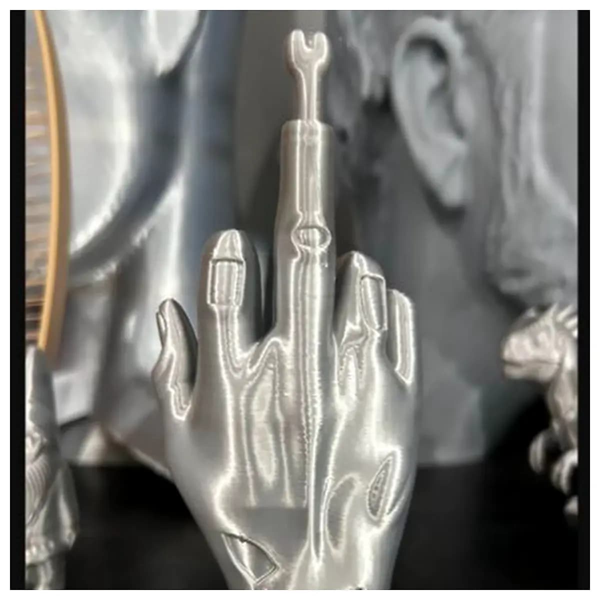 funny zombie hand middle finger prop prank gift angry skeleton finger pointing gesture novelty party decoration