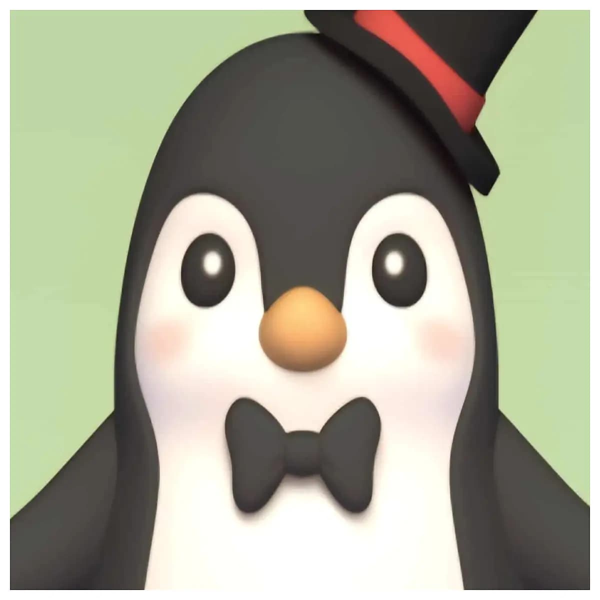 cute penguin wearing fedora hat funny animal costume party accessory whimsical bird prop