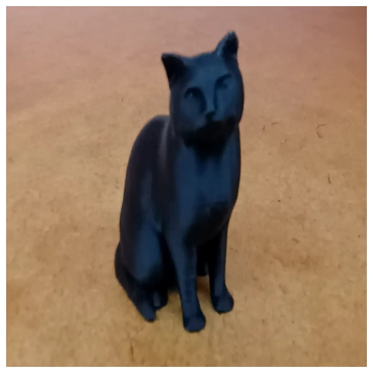 cute black cat figurine sitting pose resin statue home decor office desk ornament cat lovers