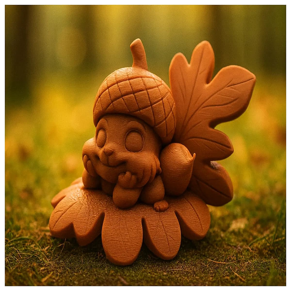 cute acorn fairy figurine autumn leaves decor woodland creature resin ornament garden party gift