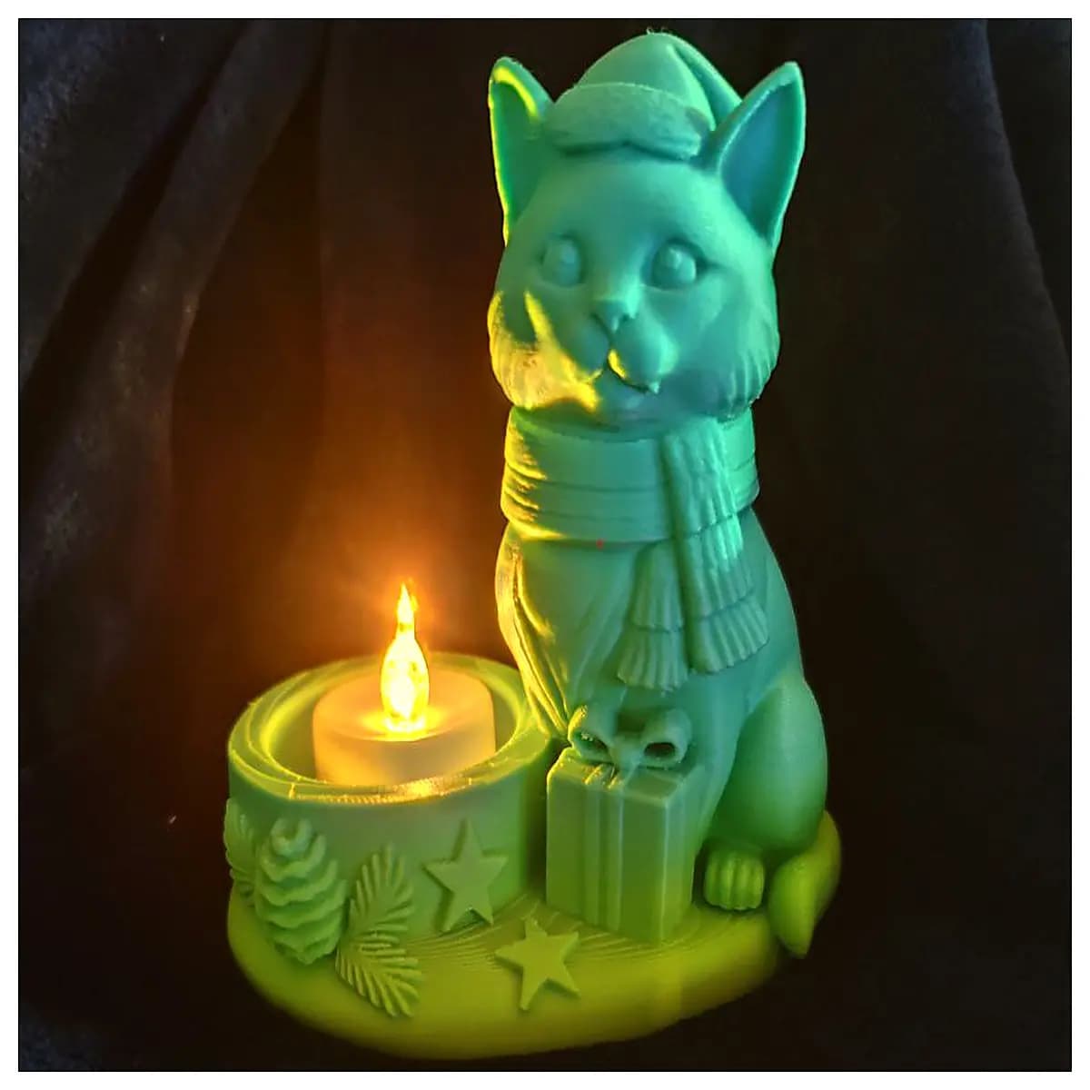 birman cat candle holder decorative home decor living room shelf ornament cat lovers ambiance lighting