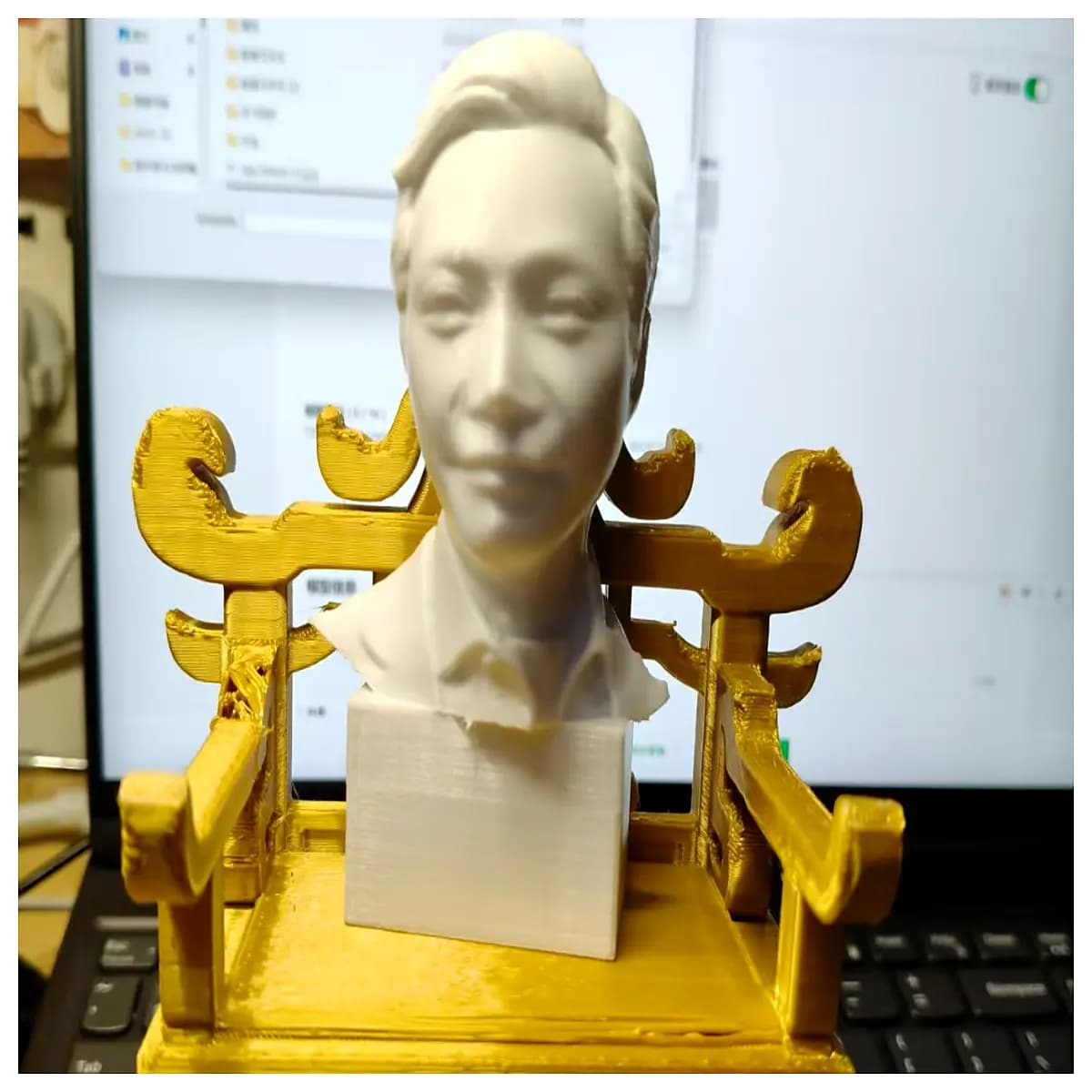 lei jun portrait statue base founder figure collectible desk ornament