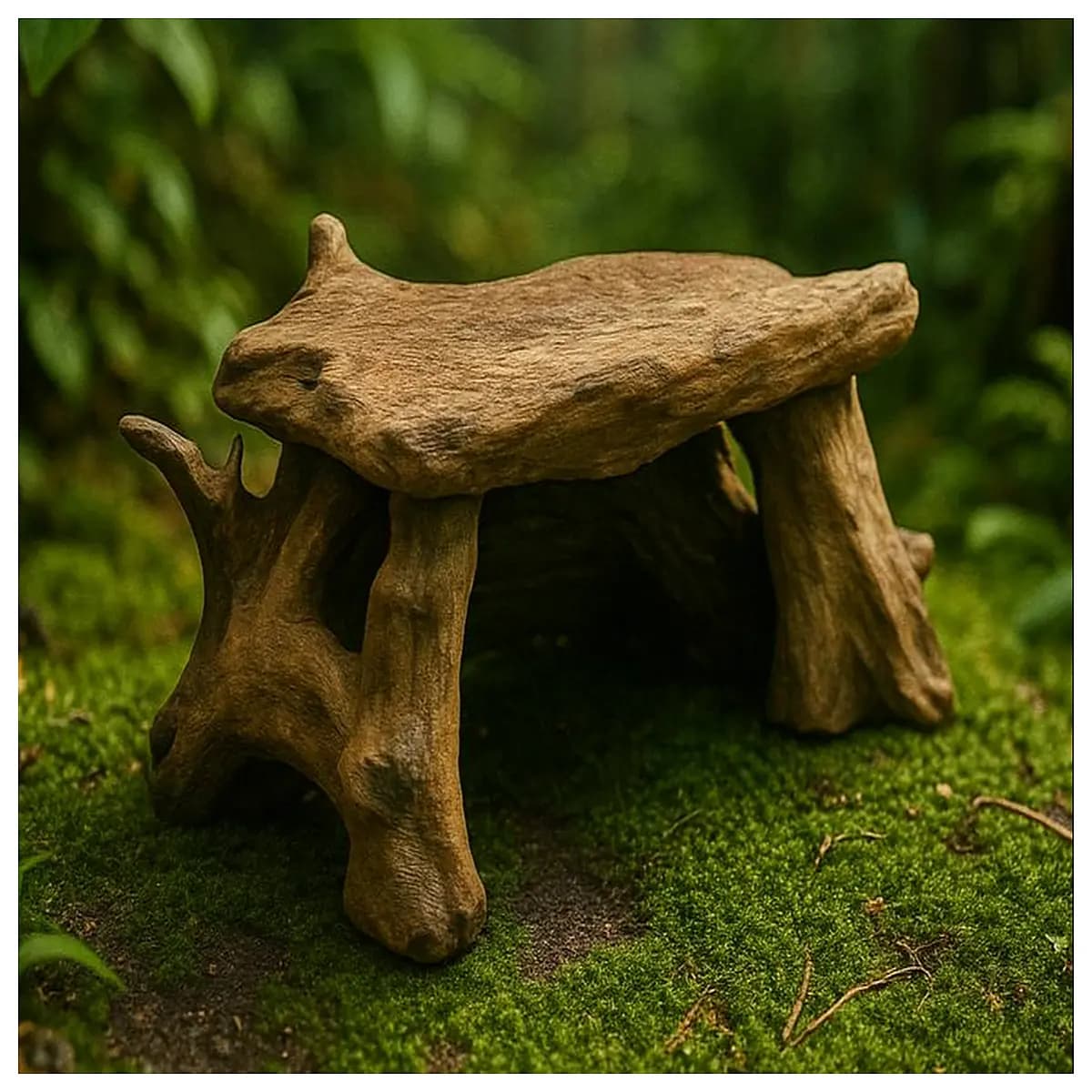 natural driftwood cave hideout for reptiles amphibians tortoise shelter rough bark wood decoration aquarium terrarium habitat