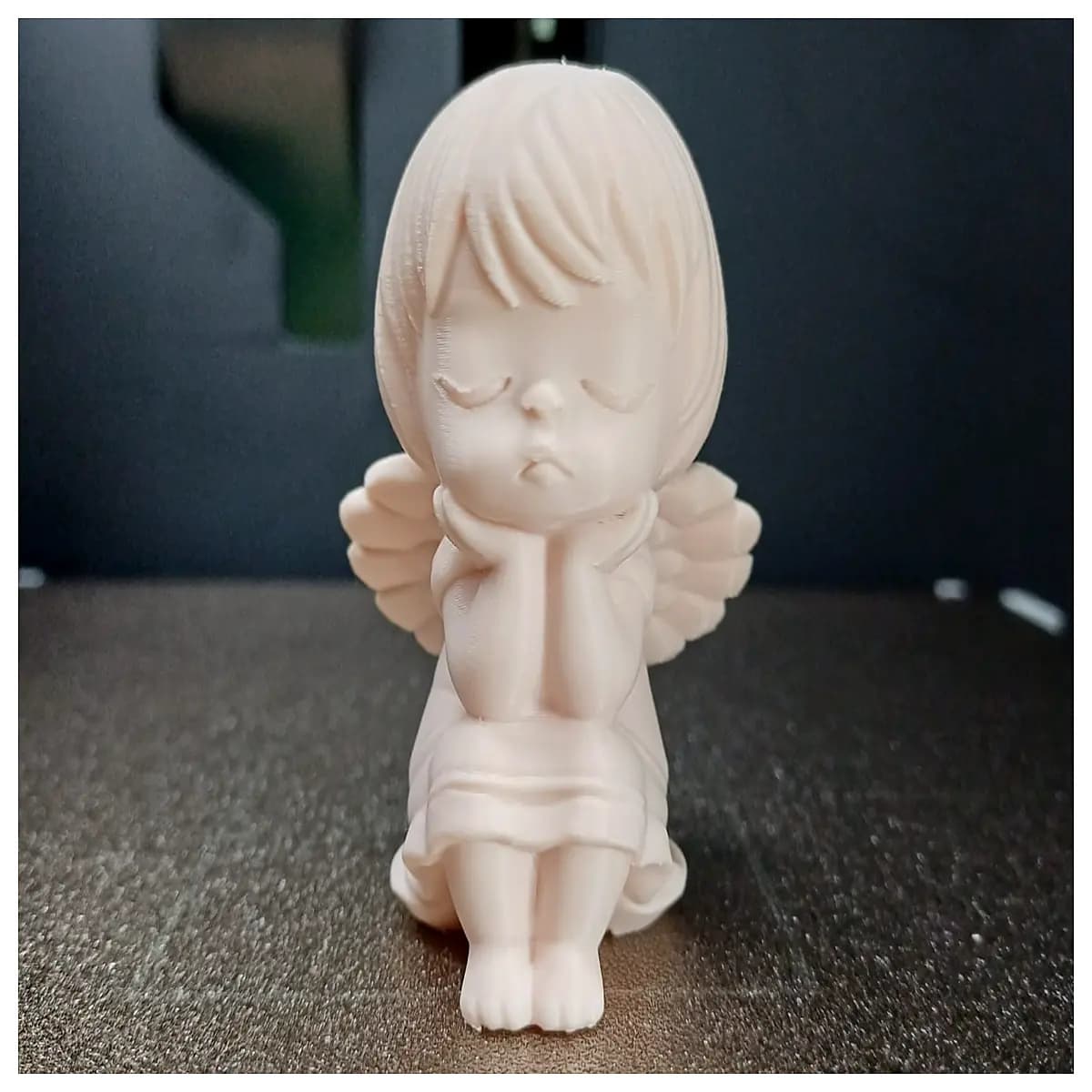 serene child angel figurine peaceful baby angel statue cute nursery decor religious gift home ornament spiritual art piece