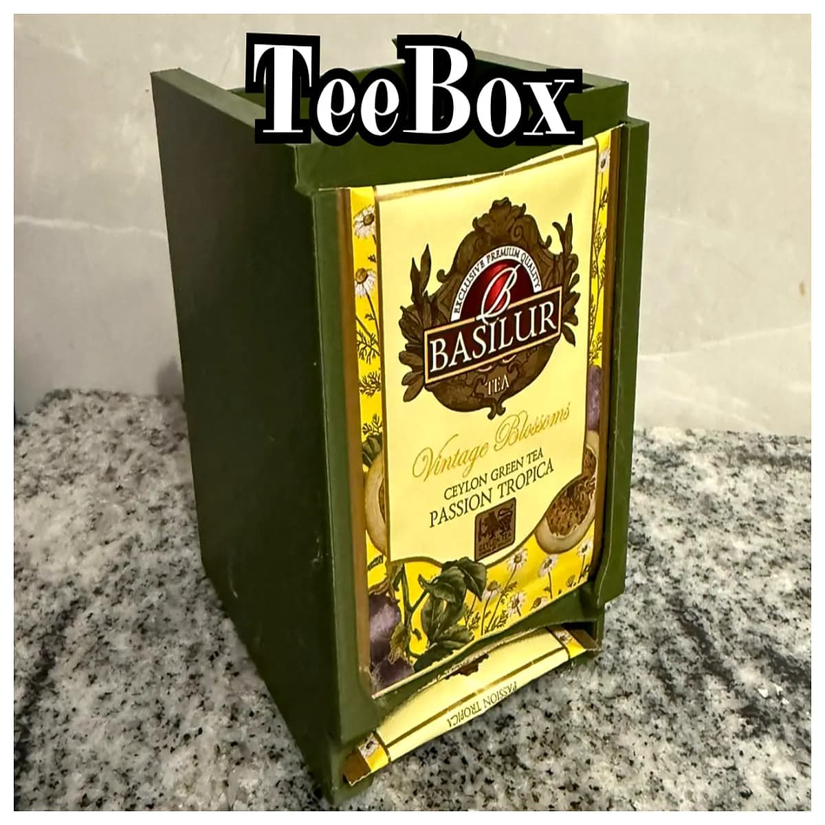 tea bag organizer box storage container for pantry kitchen counter desktop tidy holder with lid