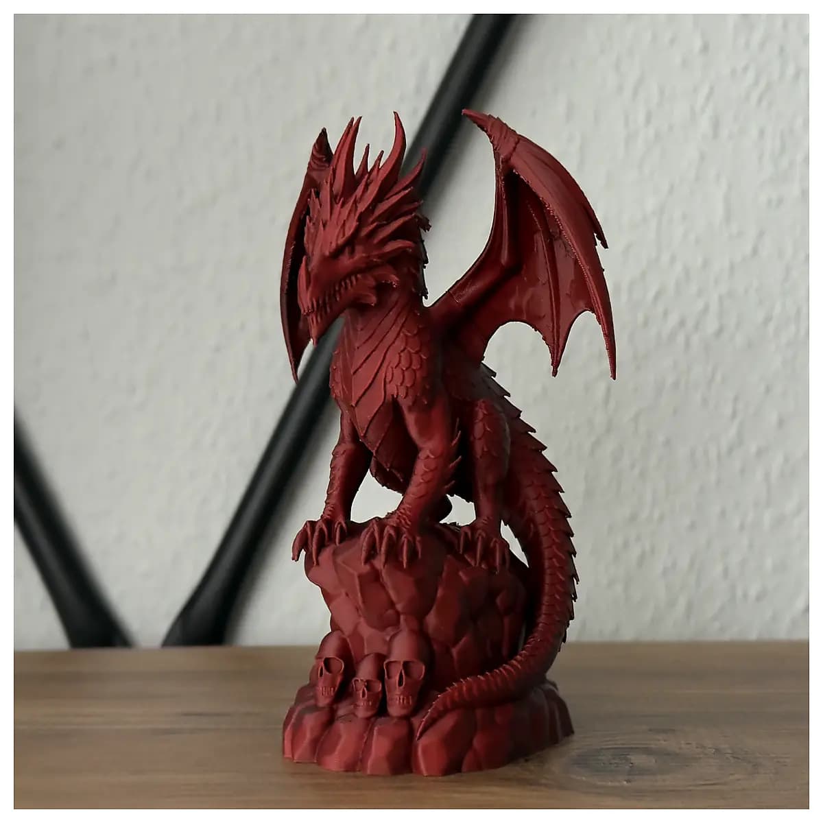 fire dragon figurine collectible home decor fantasy statue resin men