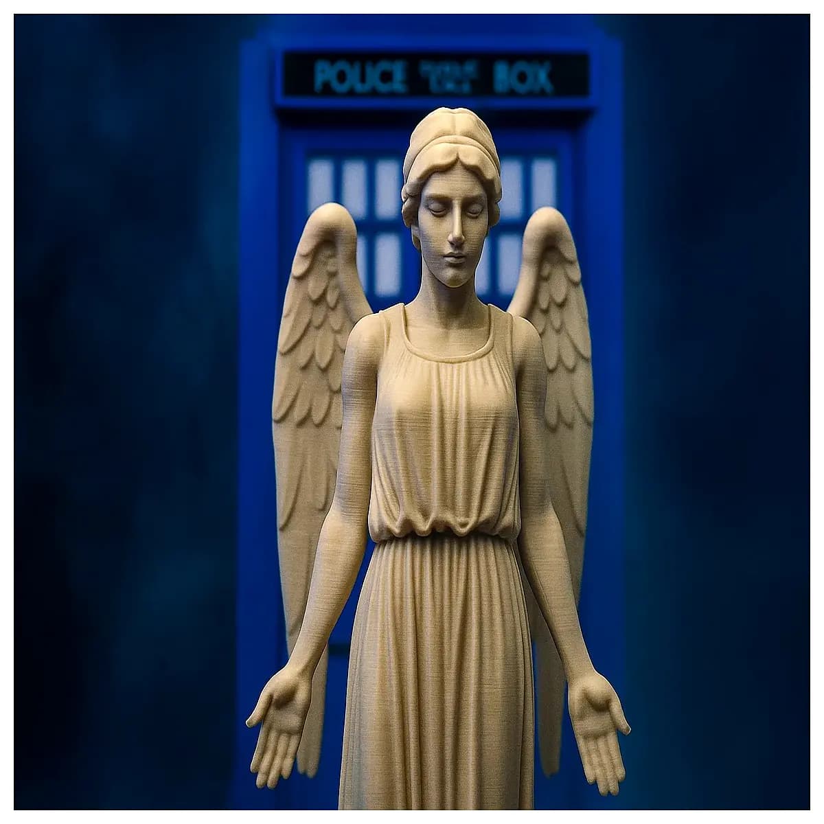doctor who weeping angel statue 1 11 scale resin figure collectible home decor piece scary horror