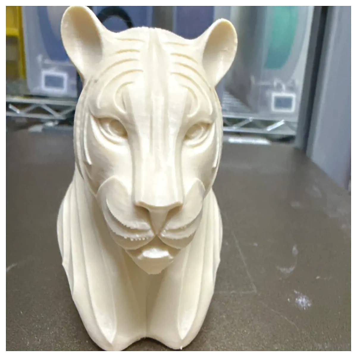 hand carved wooden tiger figurine vintage rustic home decor animal statue garden ornament