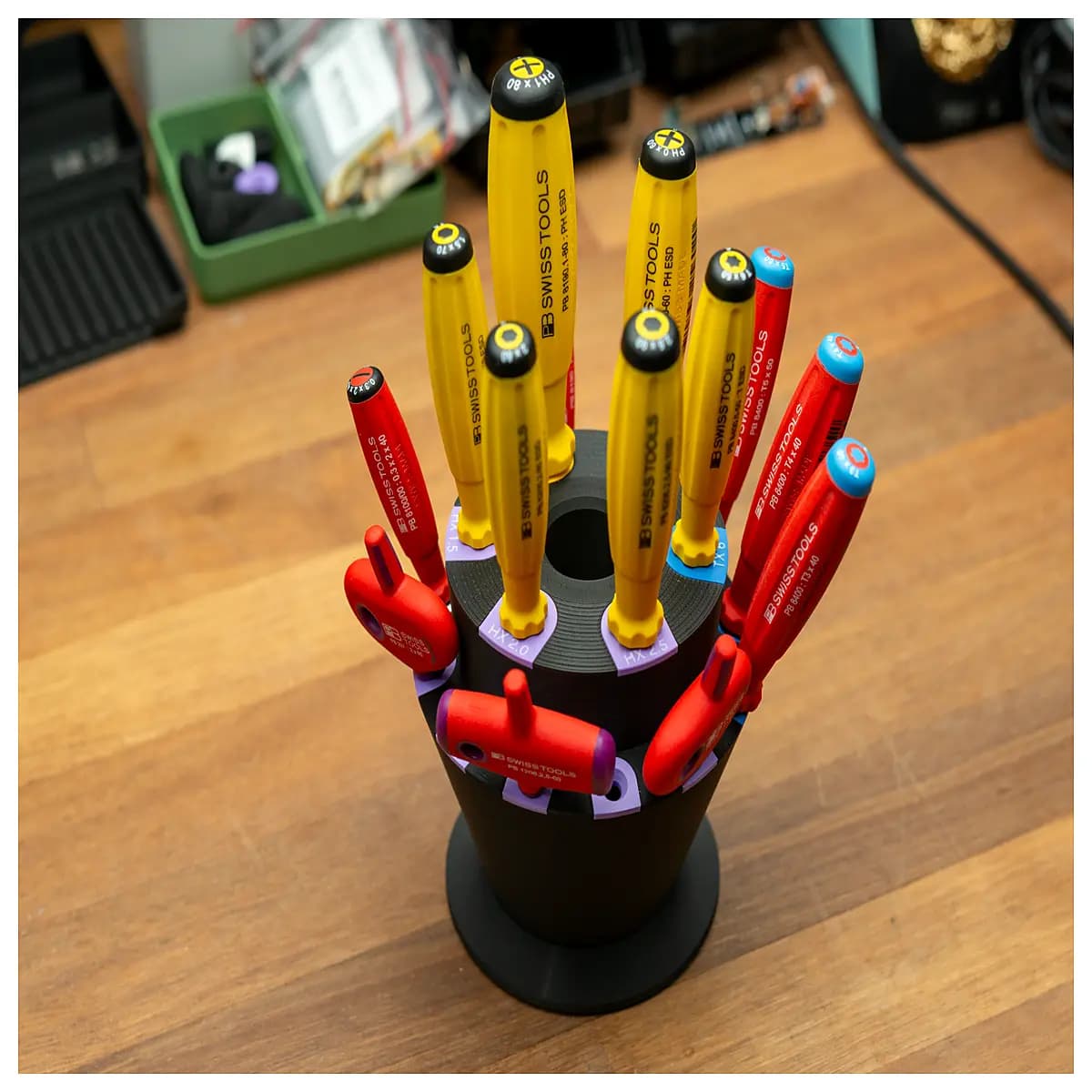 magnetic screwdriver holder desk organizer tool rack storage for precision drivers repair