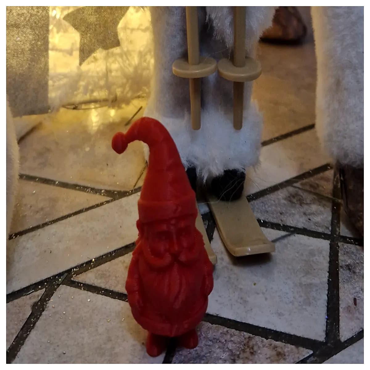 santa claus mini figurine resin statue holiday decor christmas ornament kids