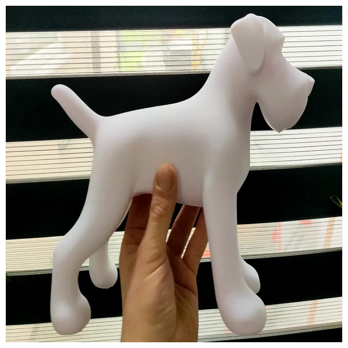 printable schnauzer dog statue stl file digital download pet sculpture resin print