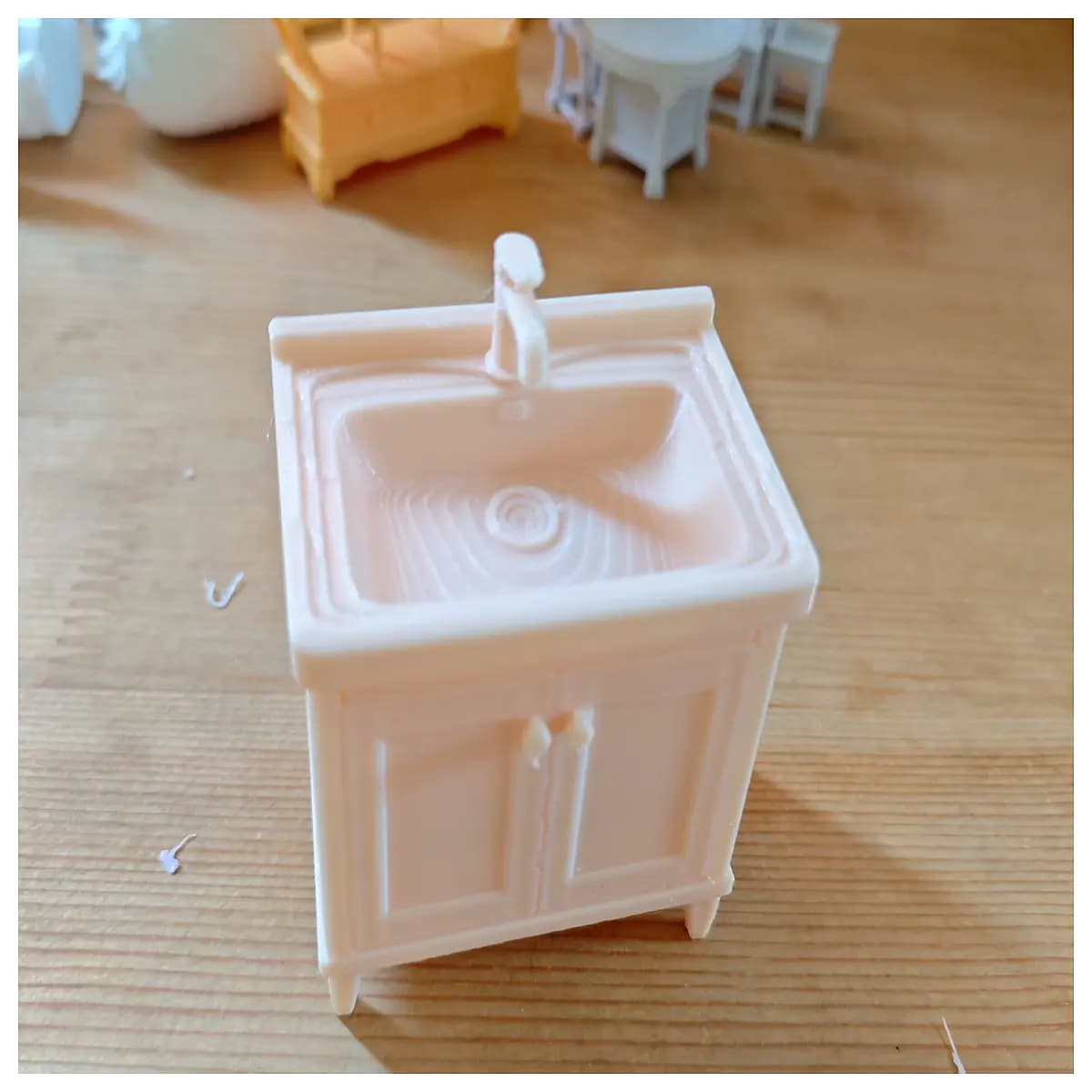 miniature realistic bathroom cabinet dollhouse tiny resin decor office desk toy kids print beginner friendly