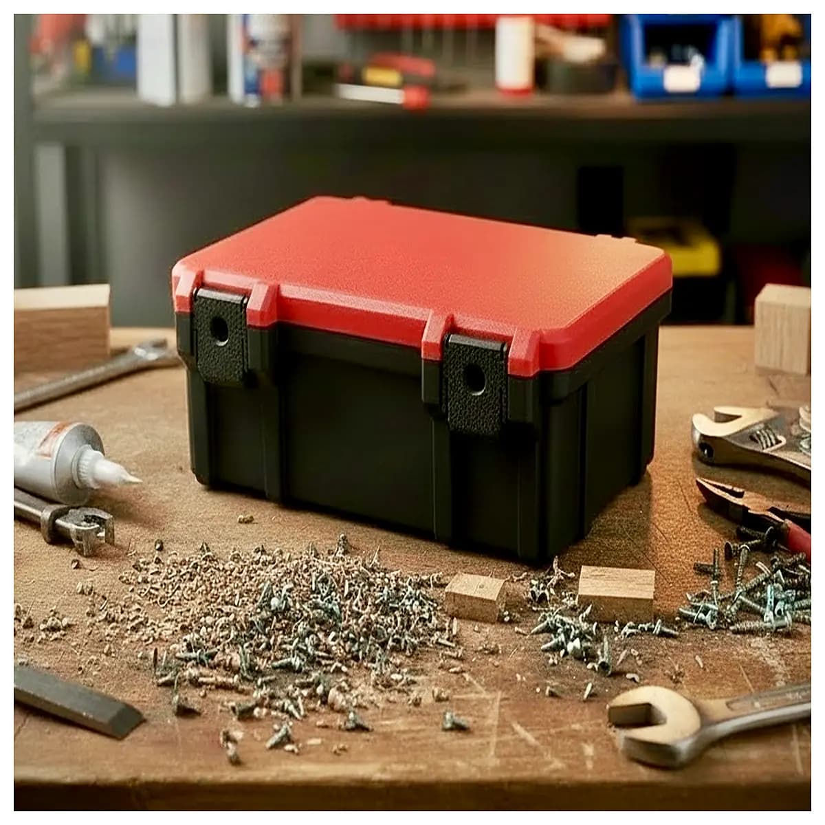 duty storage box no assembly required durable plastic container for garage organization sturdy large capacity bin