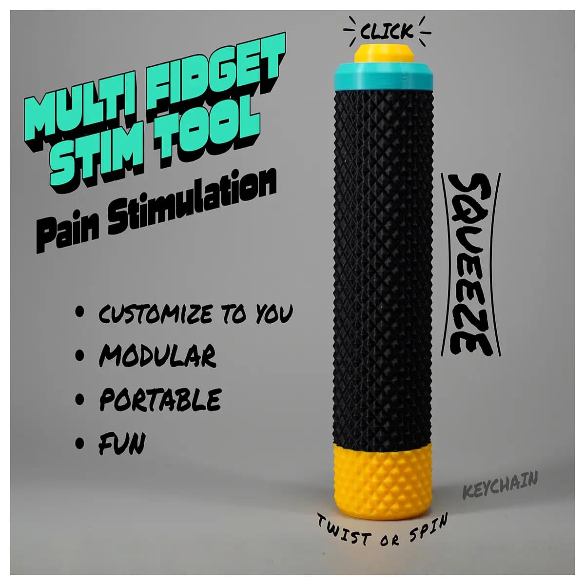 sensory fidget tool for anxiety relief low profile textured stim toy for adults aid tactile sensory processing