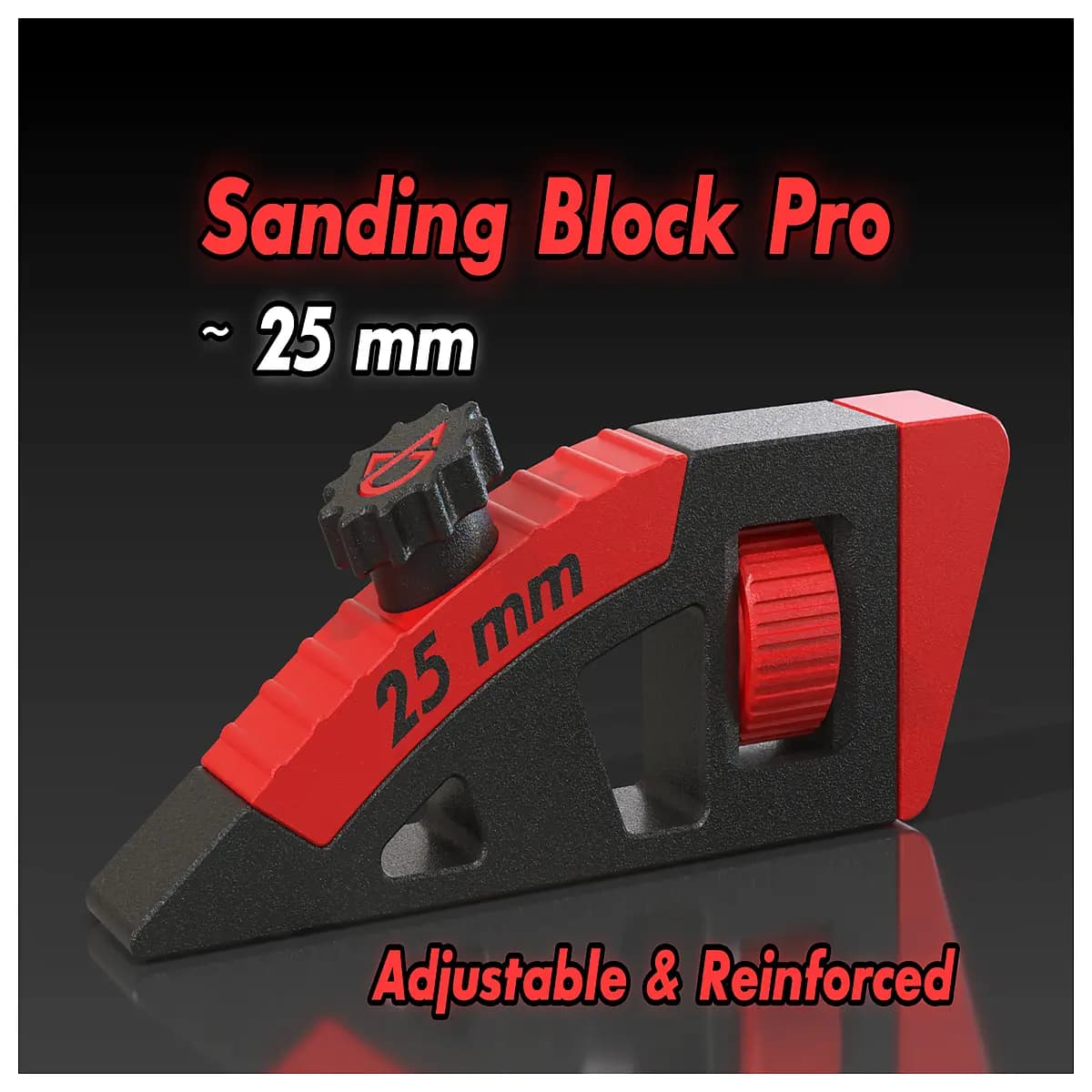 25mm sanding block with adjustable tensioner grip portable hand sander for wood smoothing fine grit sandpaper holder tool