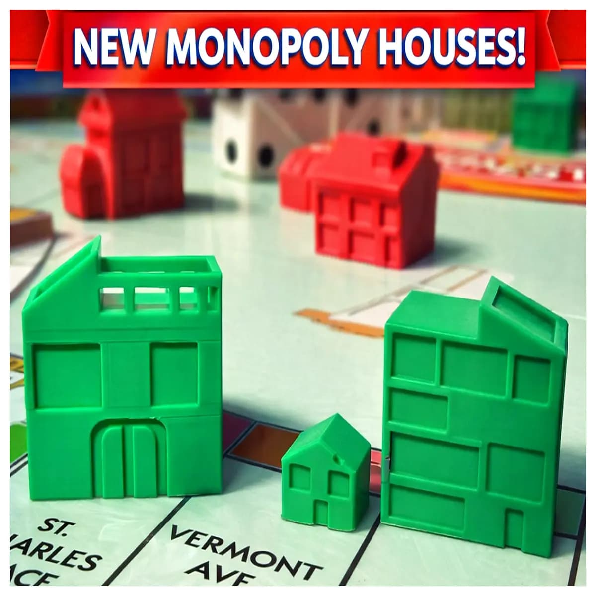style house hotel board game pieces plastic toy for kids party game accessories