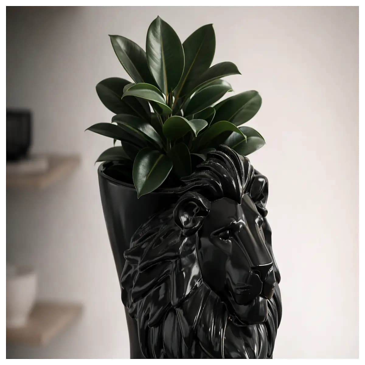 lion planter pot for indoor outdoor decor animal statue garden vase cute ceramic succulent holder whimsical home decoration gift