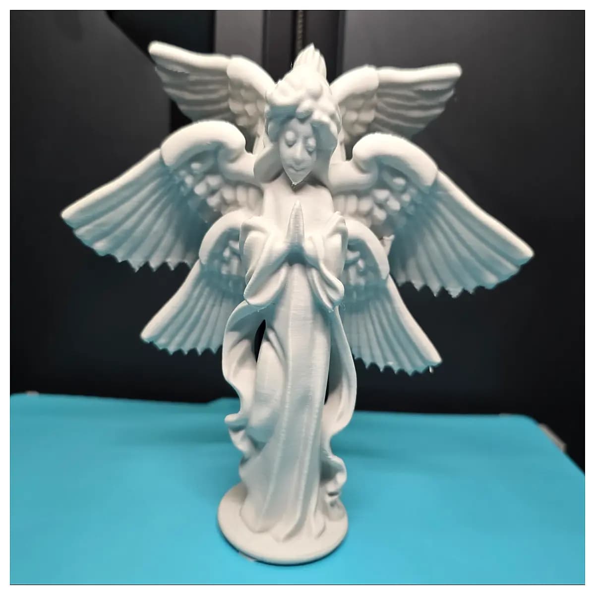 triple wing angel figurine gothic goth decor dark fantasy statue alternative home accessories occult aesthetic gift gothic jewelry spooky room decor g