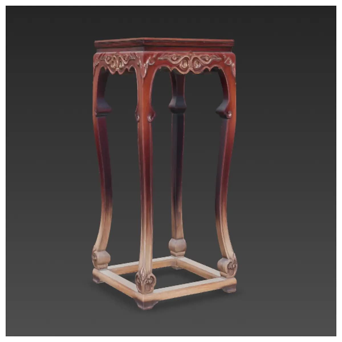 chinese scroll pattern side table tony style ming qing dynasty antique square tea table living room decor