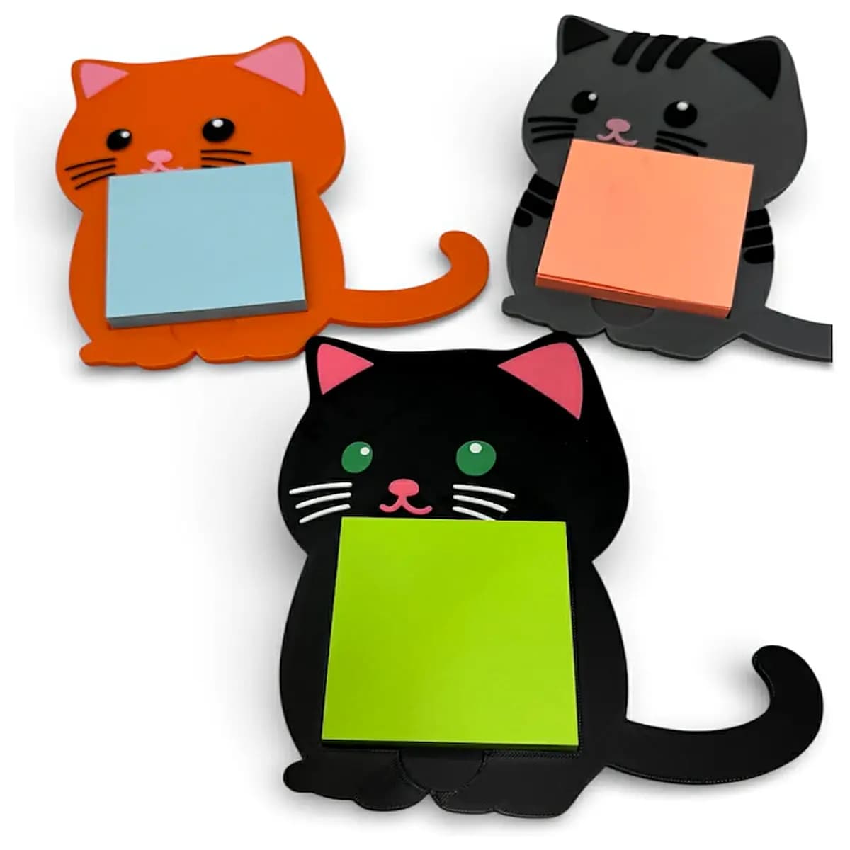 cute cat memo clip organizer desk accessory sticky note holder office stationery women