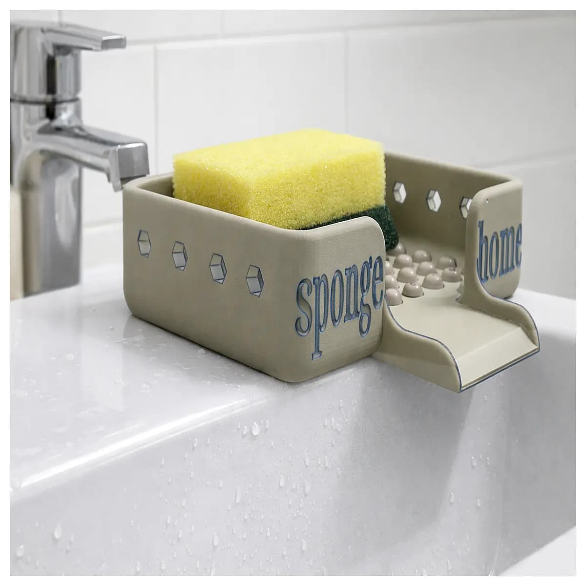 sponge holder with text custom name kitchen sponge rack organizer