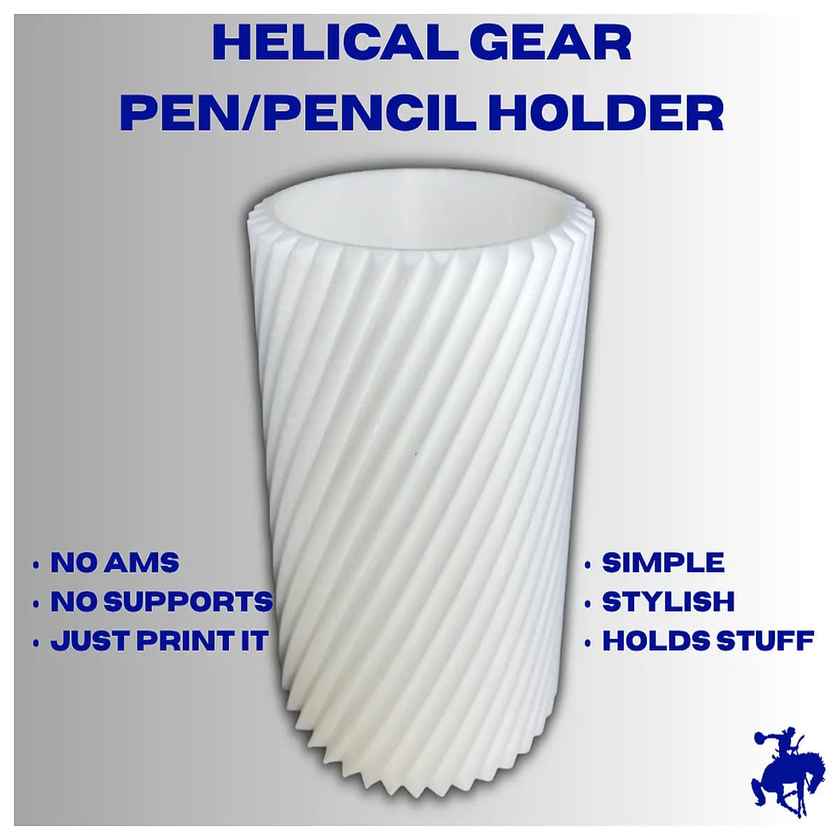 spiral gear pencil holder desk organizer metal gear pen cup office supplies storage container