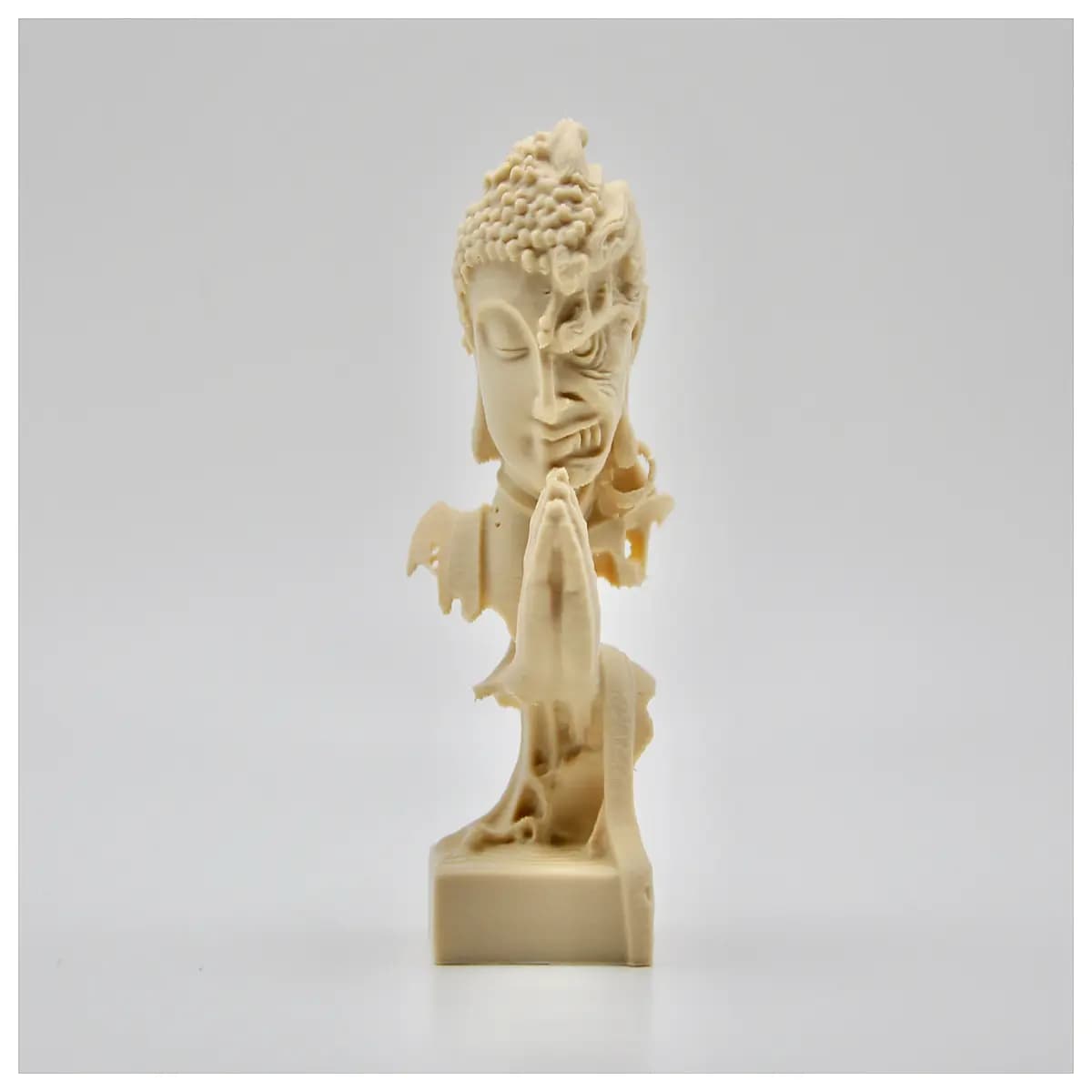 buddha statue chaotic calm zen garden decor meditation relief sculpture home office desk ornament spiritual healing artifact