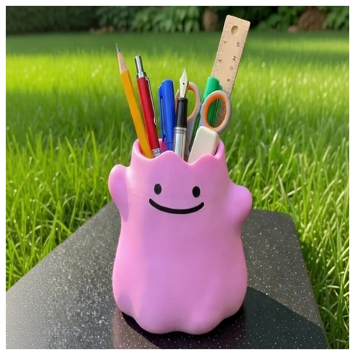 ditto desk organizer cute cartoon character storage container for pens pencils stationery kids students office supplies