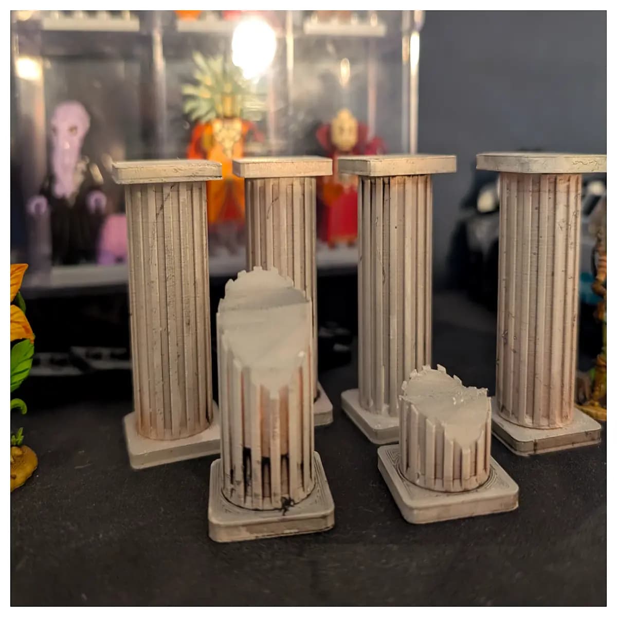 dnd dungeon decor pillars stone temple props fantasy rpg table scenery miniature base