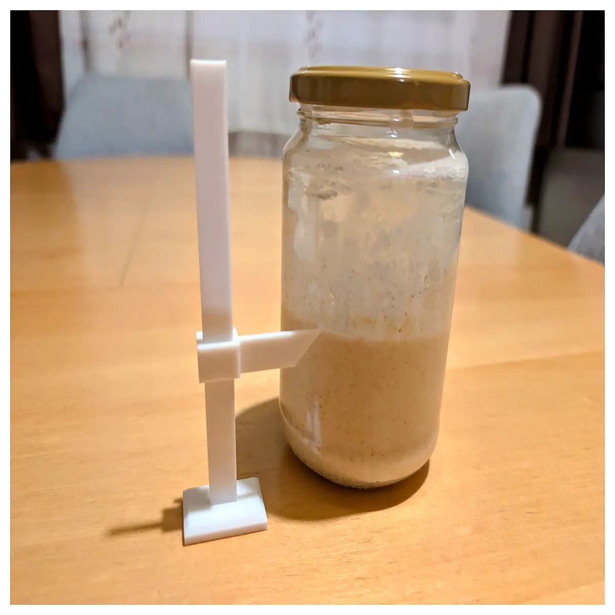 adjustable level marker for sourdough fermentation tracking jar lid gauge