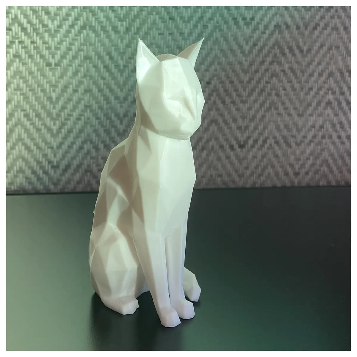 print low poly cat no supports v2 stl file digital download lowe poly animal decor