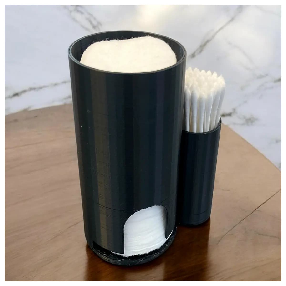 cotton pad holder organizer cotton swab storage box bathroom counter desktop tidy container