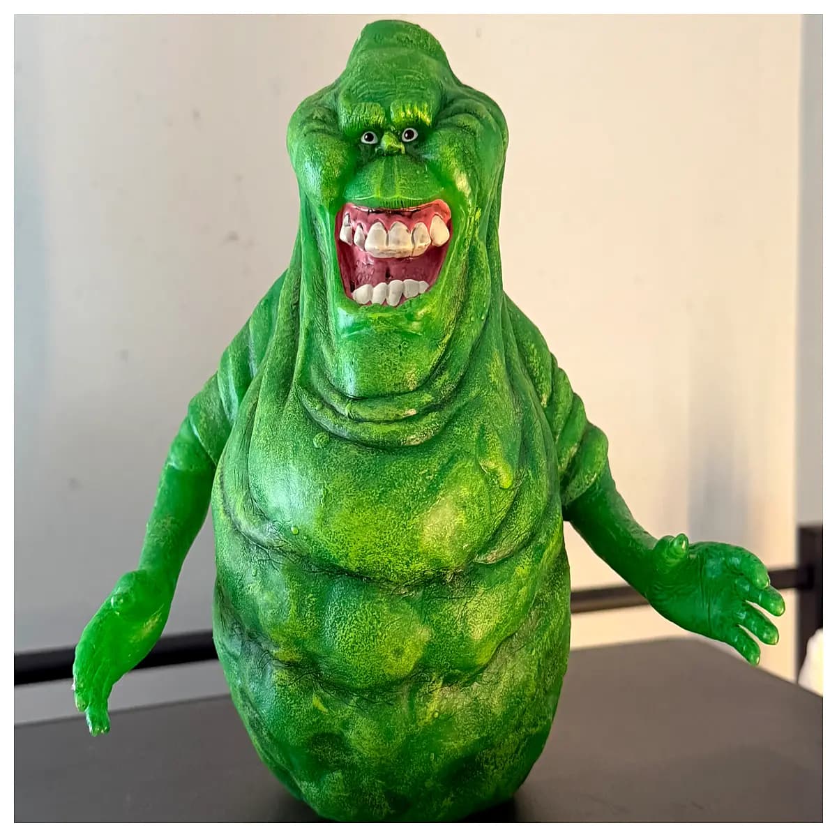 1980s ghostbusters slimer plush toy vintage collectible movie prop green slime figure for fans