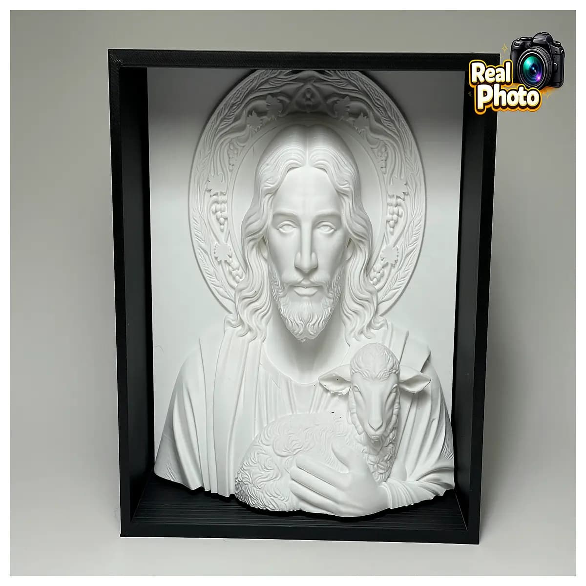 jesus relief wall art frame christian home decor religious scripture plaque sacred gift