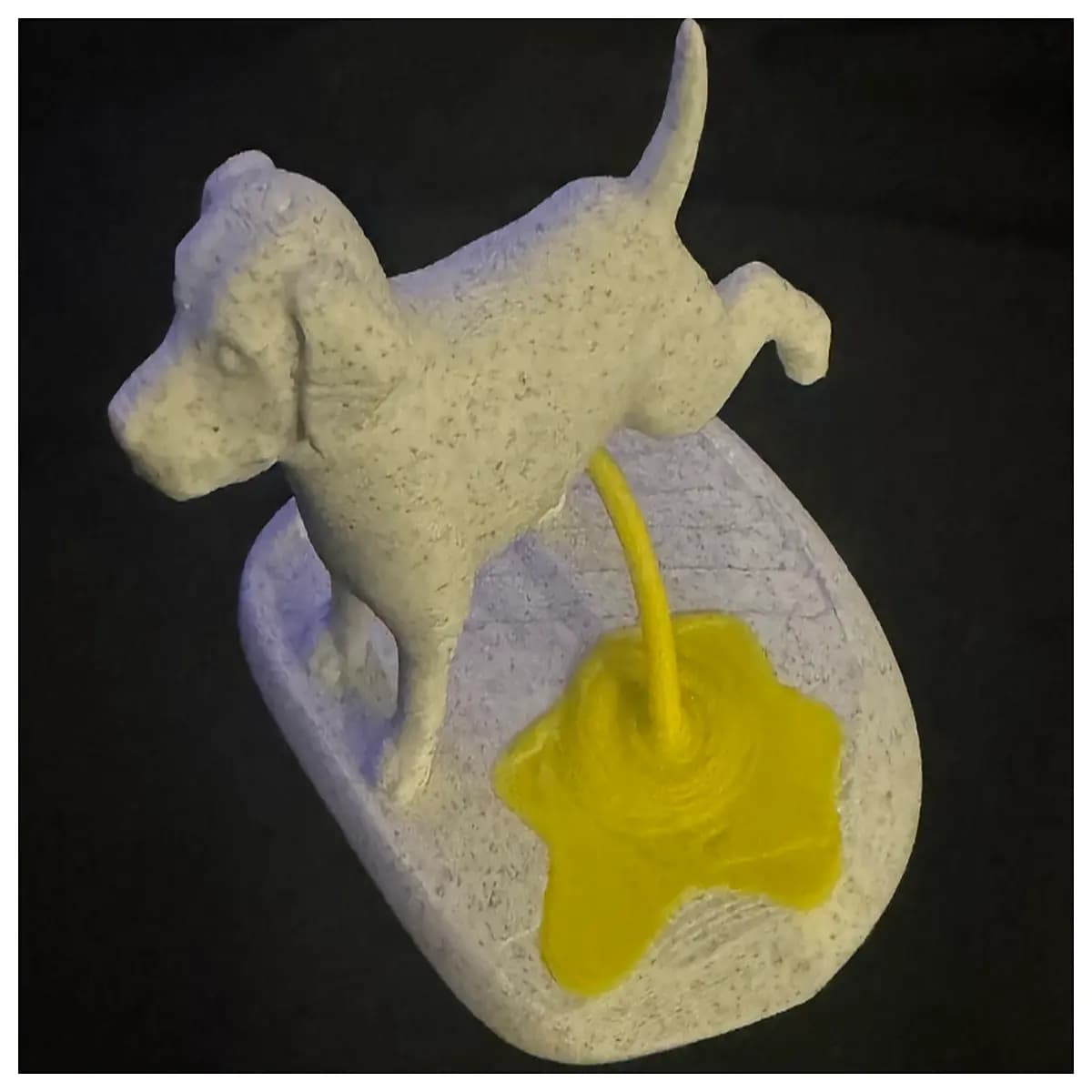 funny peeing dog statue anti sculpture quirky garden decor humorous outdoor art weird animal figurine home ornament