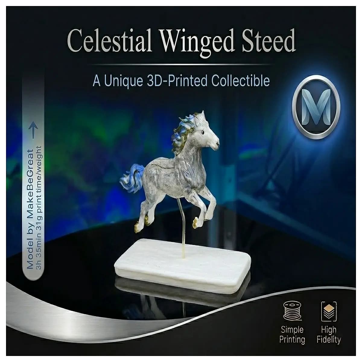 mythical winged horse figurine angelic steed fantasy decor statue fantasy lovers