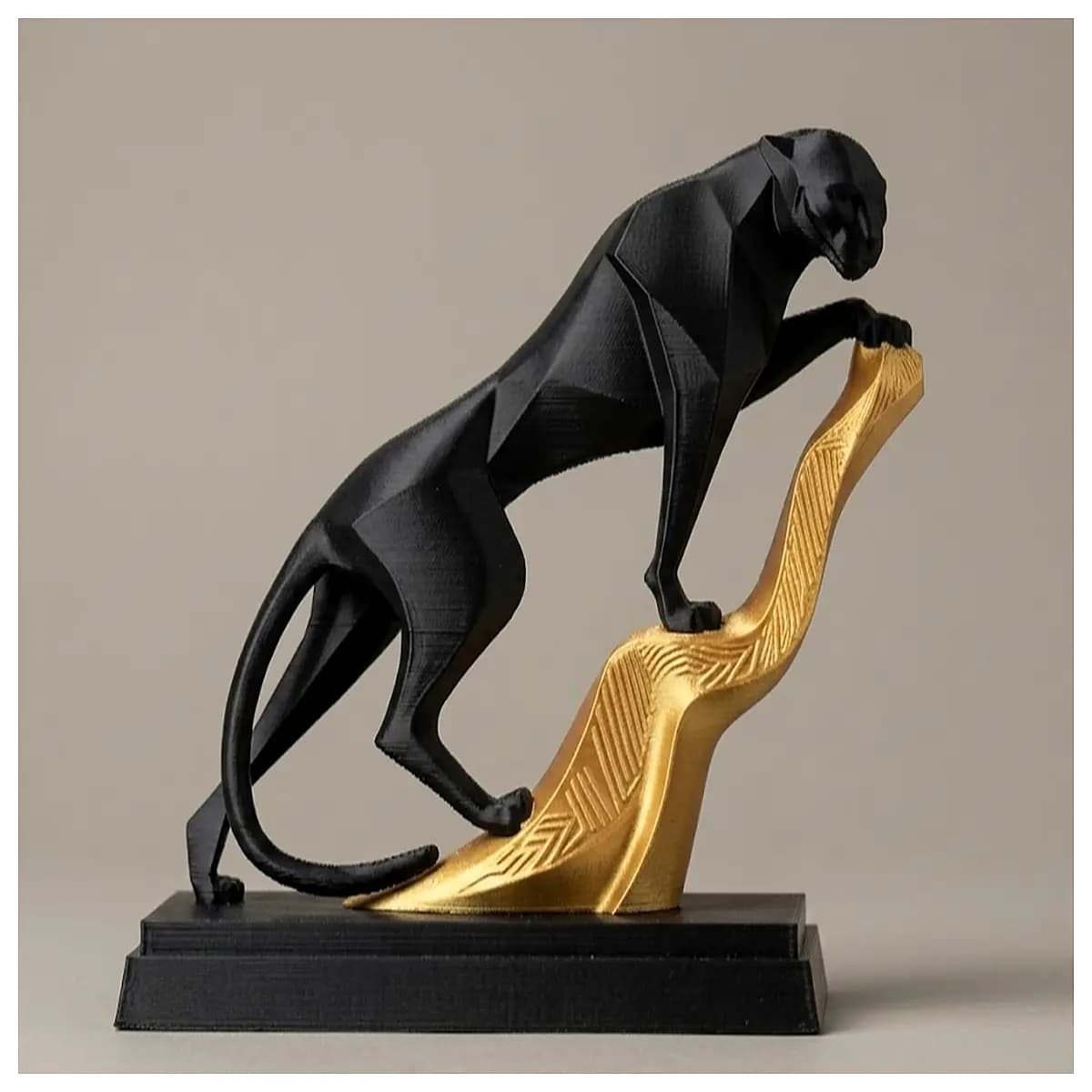 black climbing statue garden decor outdoor animal sculpture resin wildlife art home accent