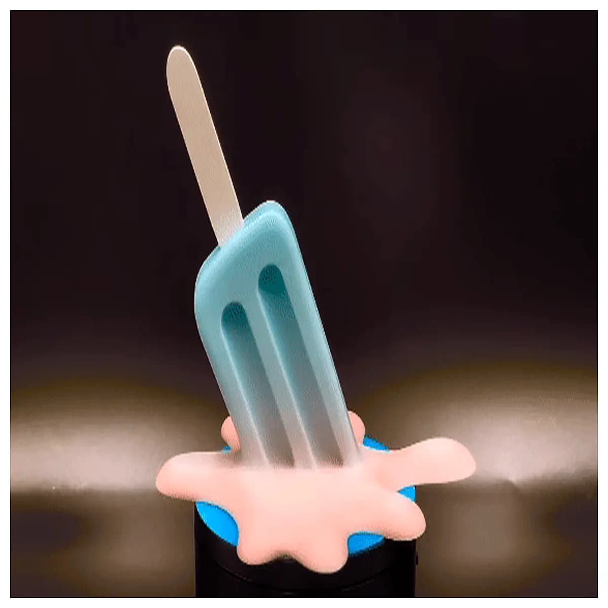 melting popsicle sculpture resin art home decor kitchen counter whimsical funny gift