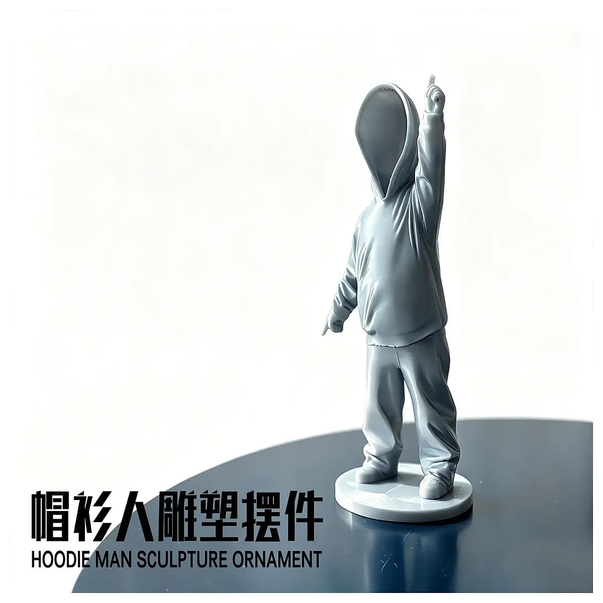 hoodie man statue desktop decor funny office desk ornament men home shelf piece artistic figurine