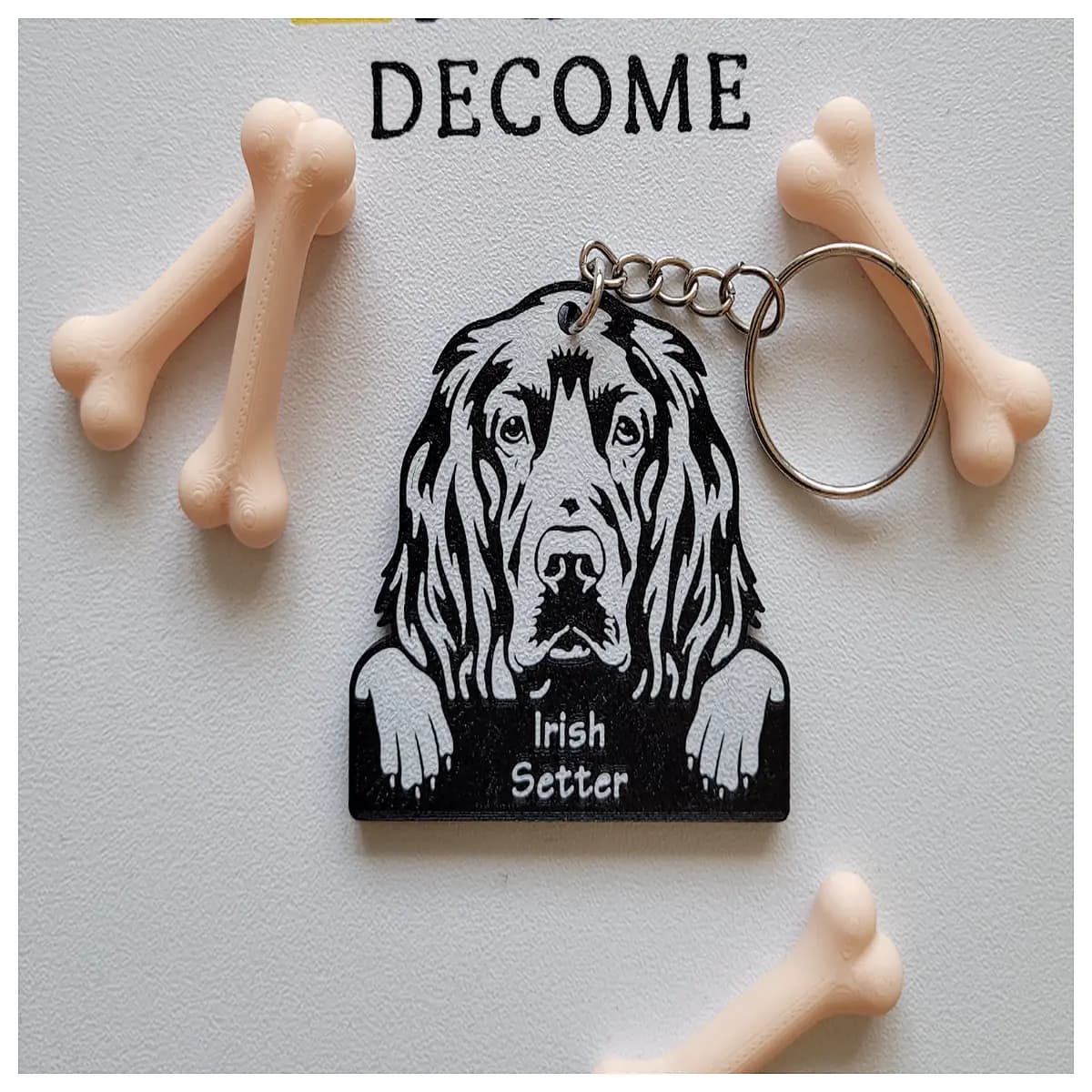 irish setter keychain dog lover gift red setter pendant key ring accessory for women men