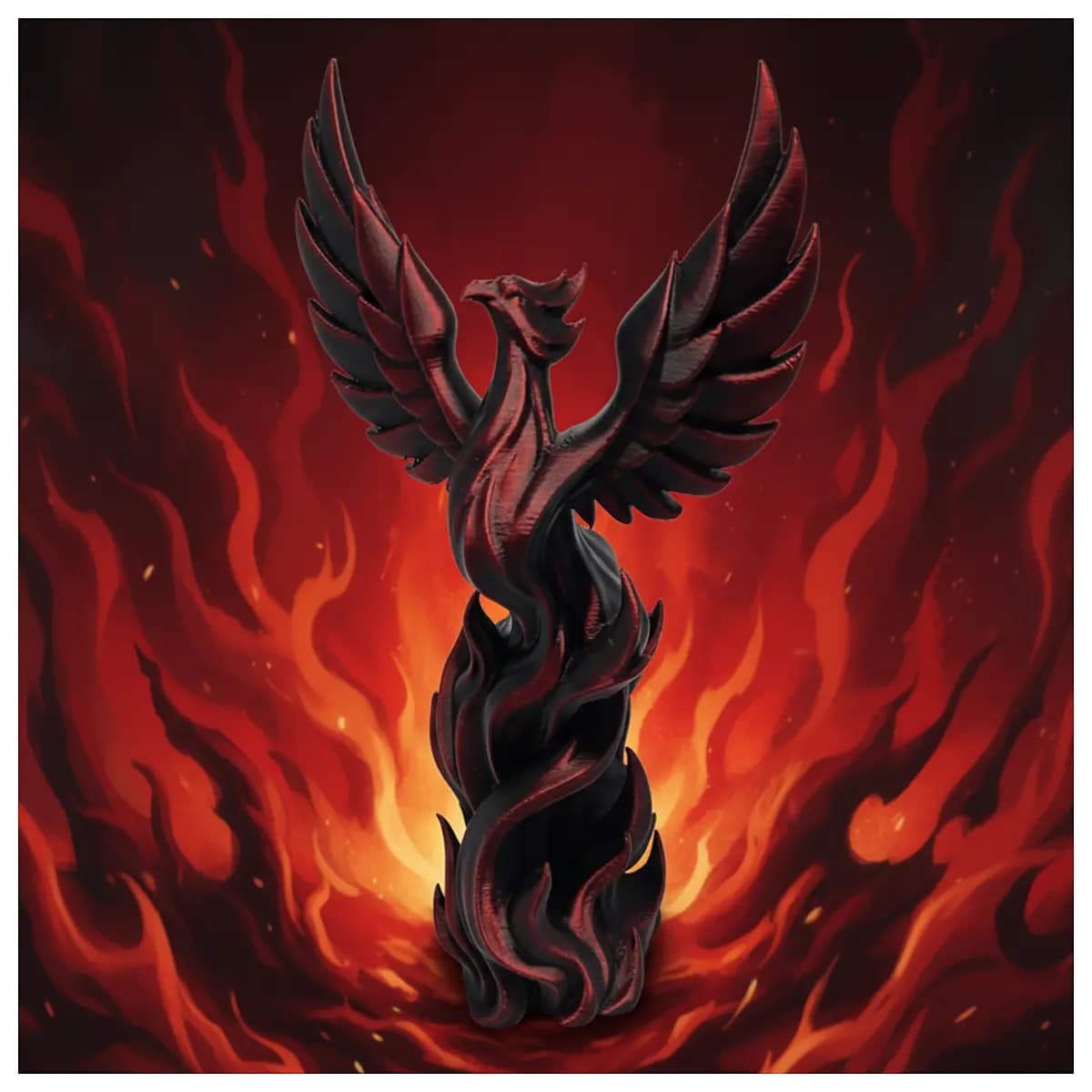 resurrection phoenix statue home decor rebirth art sculpture fantasy fire dragon figurine mythical creature gift spiritual healing ornament dramatic f