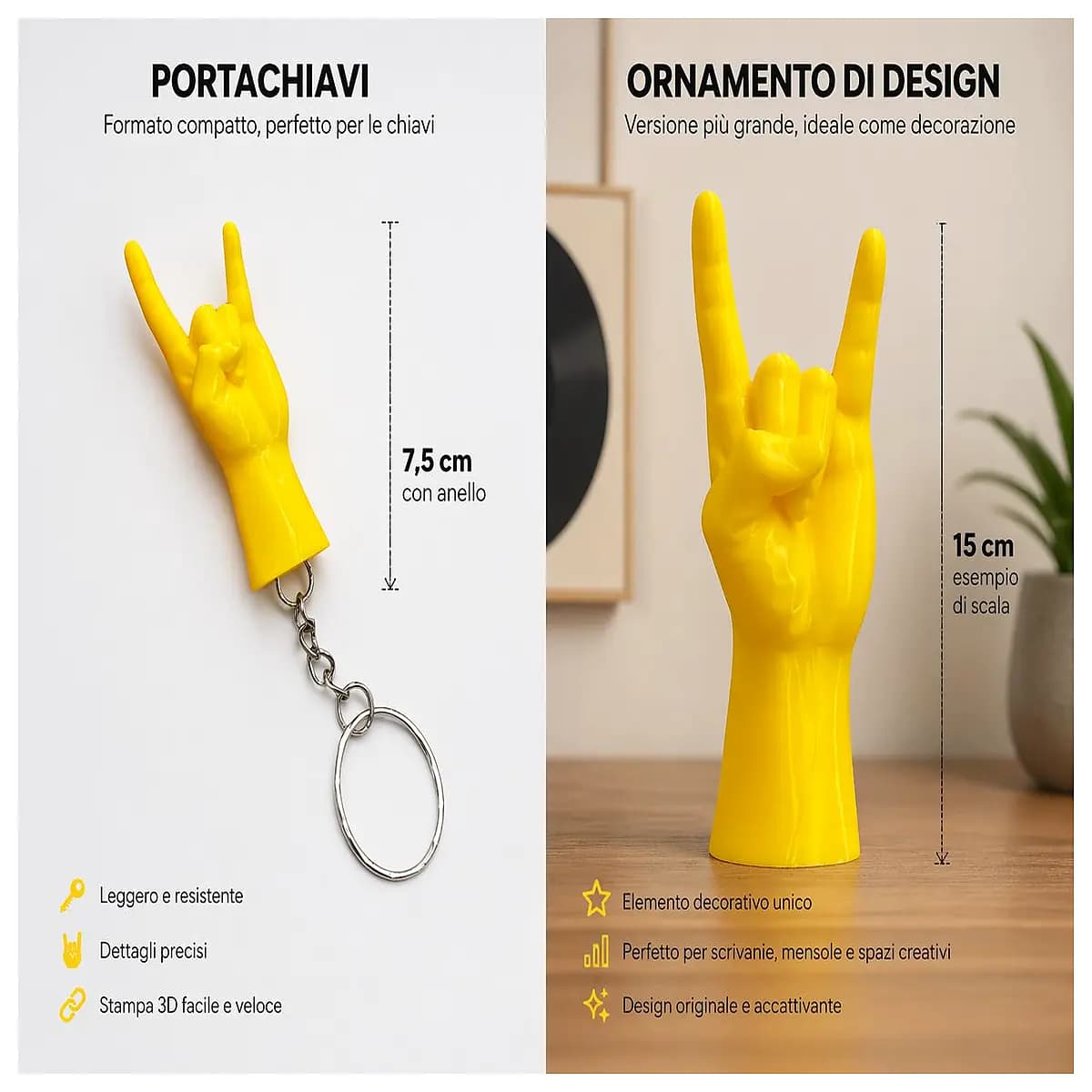 rock hand keychain design art gift funny novelty keyring for car bag trendy aesthetic decor