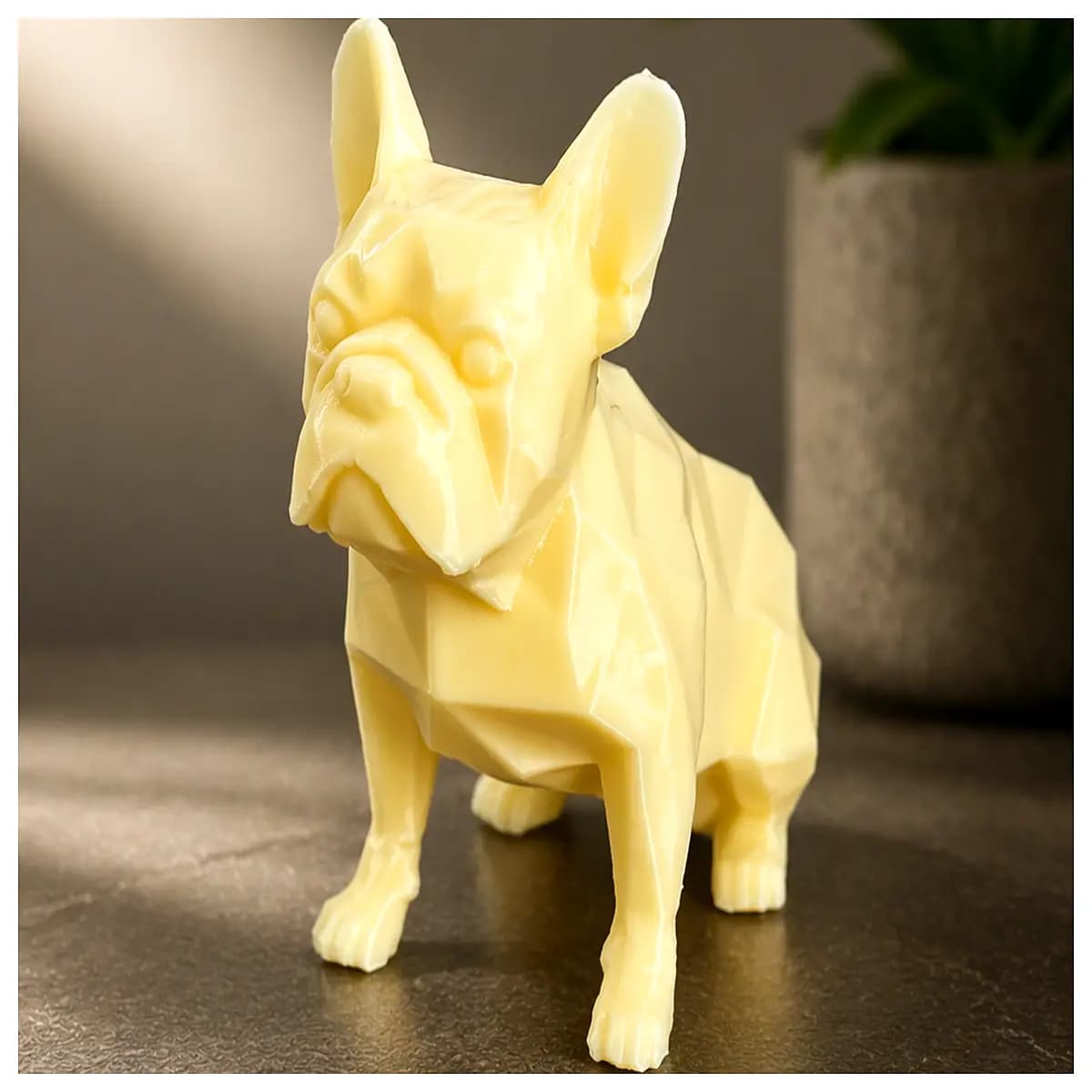 low poly french bulldog sitting statue resin figurine home decor garden ornament
