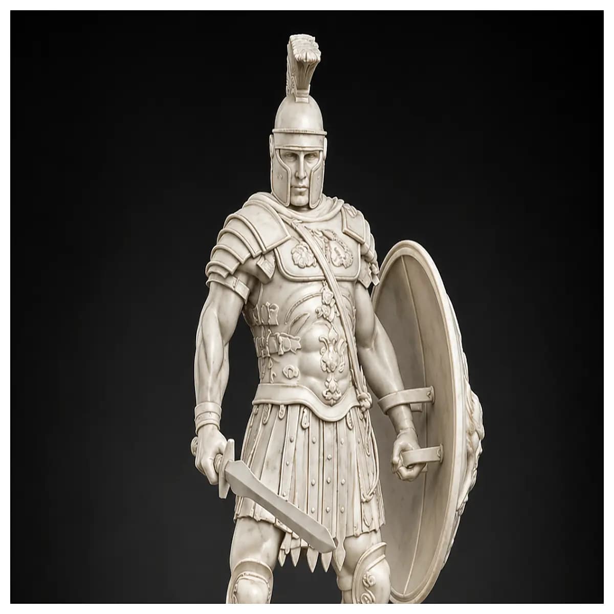 roman marble statue gladiator decor home office desk ornament ancient history gift